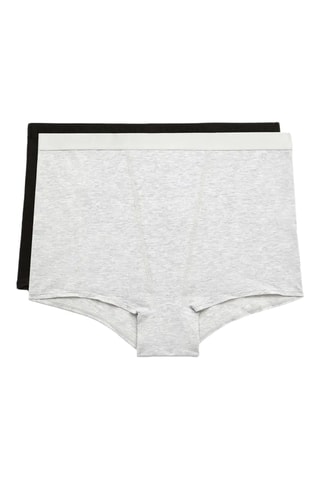 2 shortys - Gris chiné et noir