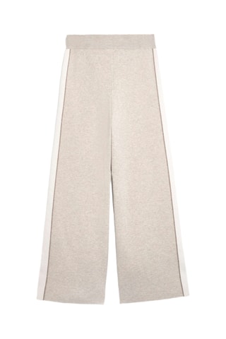 Pantalon wide legs - Beige chiné