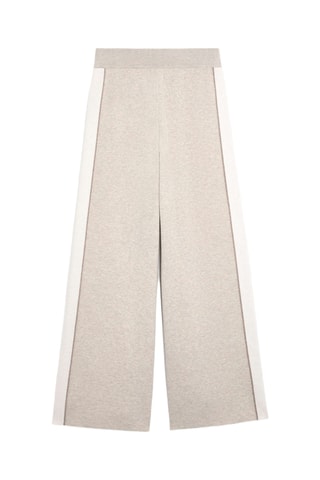 Pantalon wide legs - Beige chiné