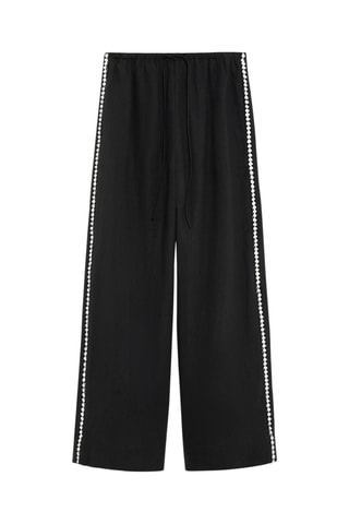 Pantalon relaxed en lin - Noir