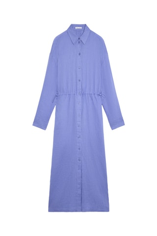 Robe chemise en lin - Bleu