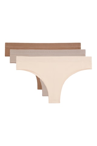 3 tangas - Nude et taupe