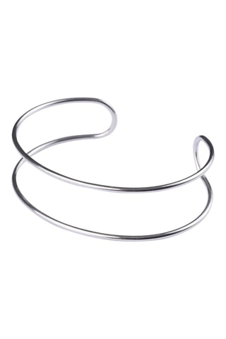 Pulseira rígida - Folheado a ouro branco