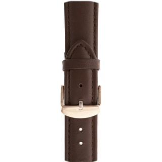 Relógio Sunray - Couro castanho - Mostrador creme e ouro rosa - 38 mm