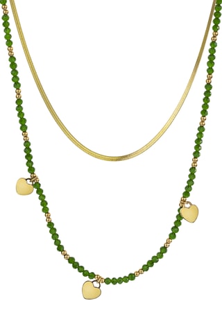 Colar - Verde e dourado