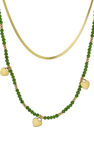 Colar - Verde e dourado