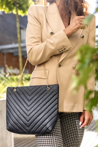 Mala de ombro - Emily Westwood - Preto e dourado