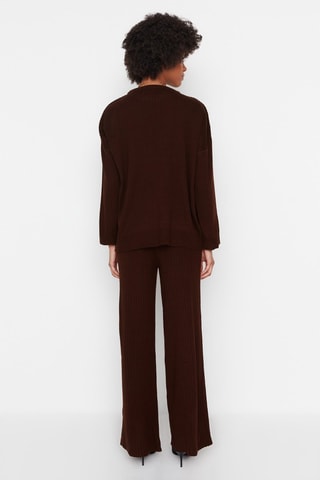 Trui en Broek Wide Legs Bruin