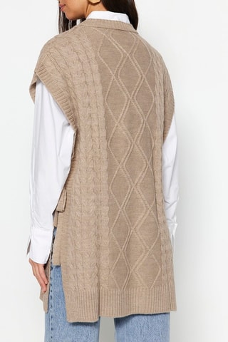 Mouwloze trui - Beige