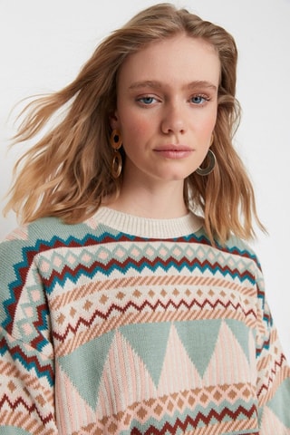 Trui - Groen en Beige