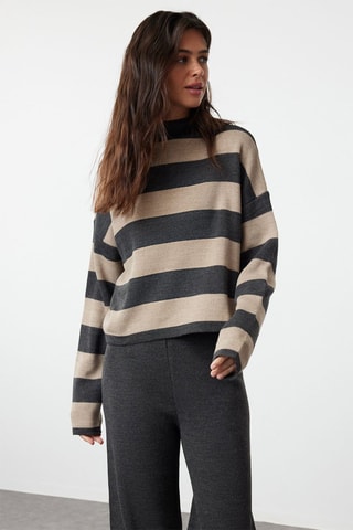 Trui en Broek - Antraciet en Beige