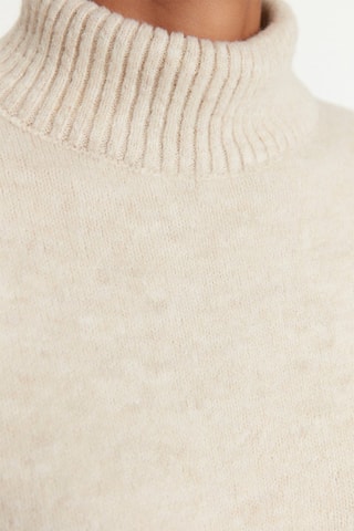 Oversized Trui Gemêleerd Beige