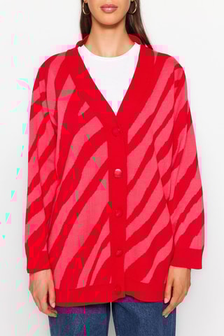 Vest - Fuchsia en rood