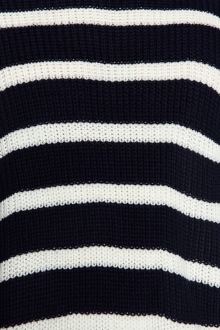 Trui Oversized - Marineblauw en Wit
