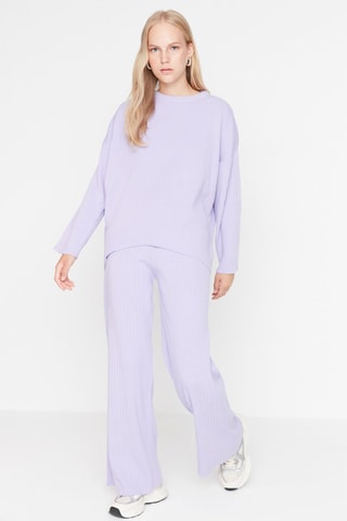 Trui en Broek Wide Legs Lichtpaars