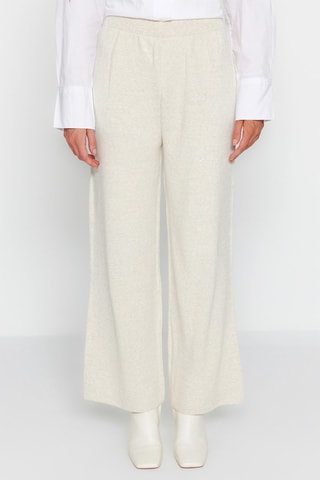 Vest en Broek Wide Legs Gemêleerd Lichtgrijs