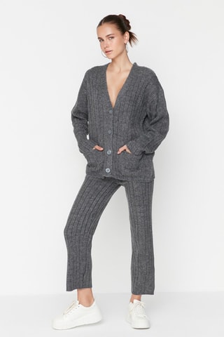 Vest en Rechte Broek Antraciet