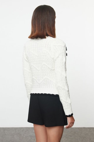 Vest - Ecru en Zwart