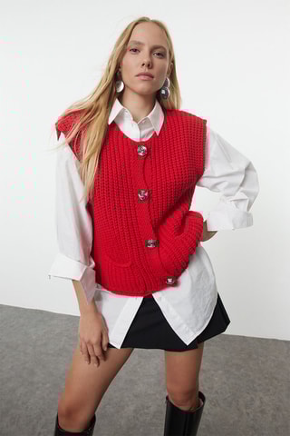 Mouwloos Vest - Rood