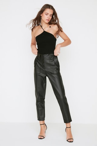 Leren Broek zwart
