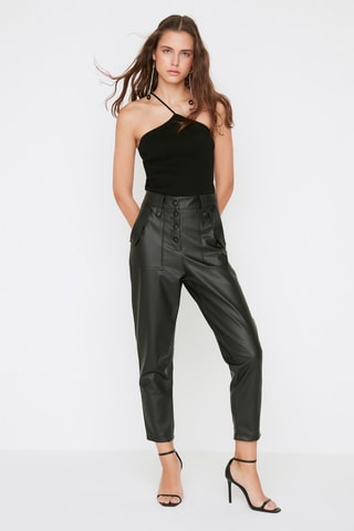 Leren Broek zwart