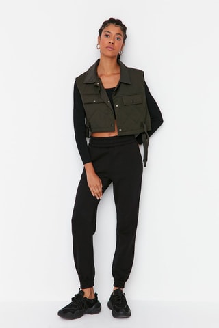 Joggingbroek Hoge Taille Zwart