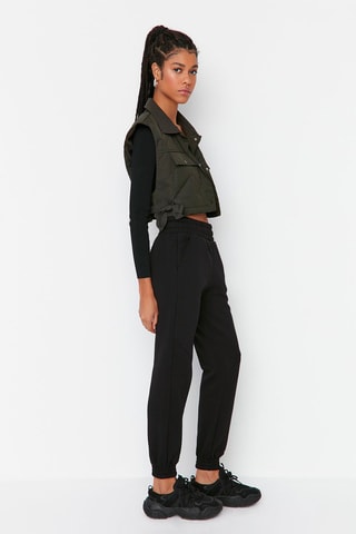 Joggingbroek Hoge Taille Zwart