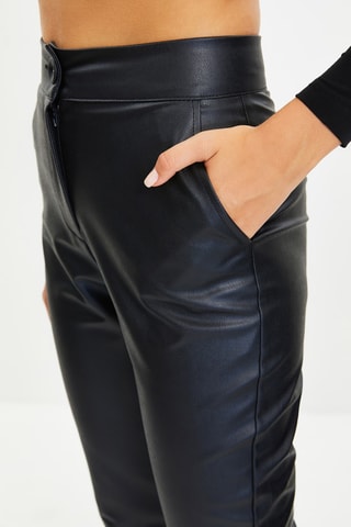 7/8 Rechte Broek Zwart