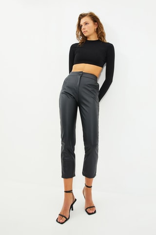 7/8 Rechte Broek Zwart