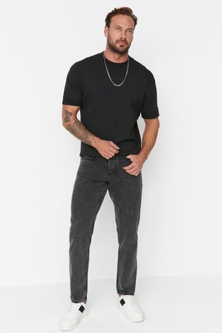 Rechte Jeans Antraciet