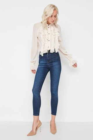 Jeans Hoge Taille - Blauw