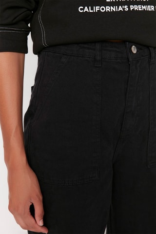 Jeans Bootcut met Hoge Taille Zwart