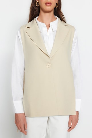 Mouwloos Jasje Beige