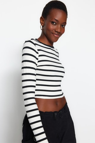 Crop top Zwart en Wit