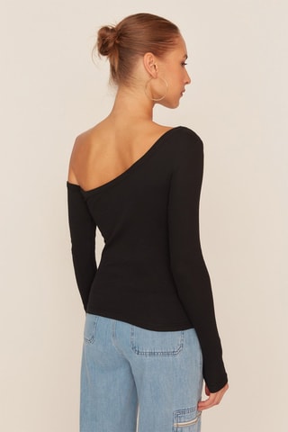 Asymmetrische Top Zwart