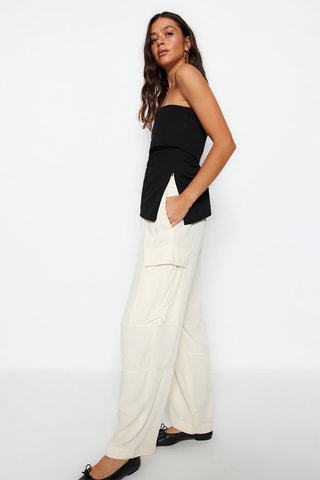 Strapless Top - 
Zwart