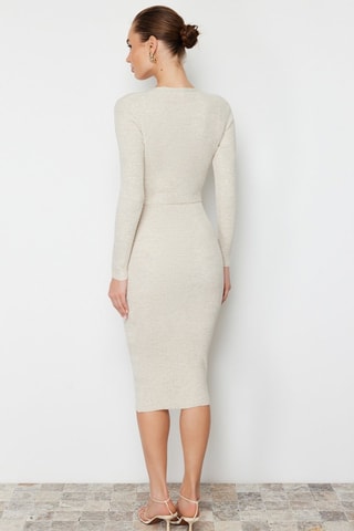 Midi-jurk - Beige