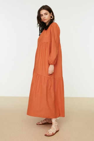 Lange Jurk Camel