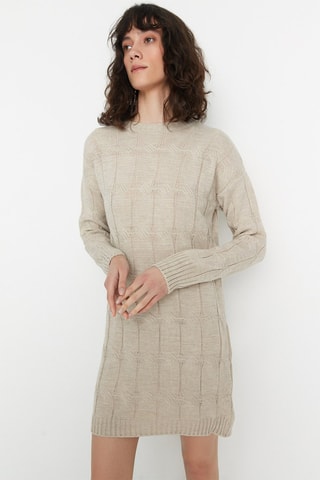 Trui-jurk Beige