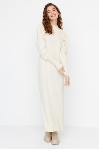 Trui-jurk Beige