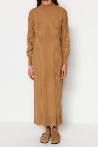 Trui-jurk Camel