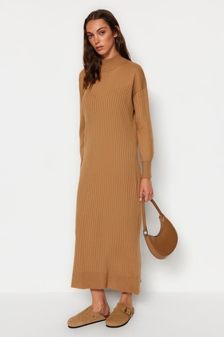 Trui-jurk Camel
