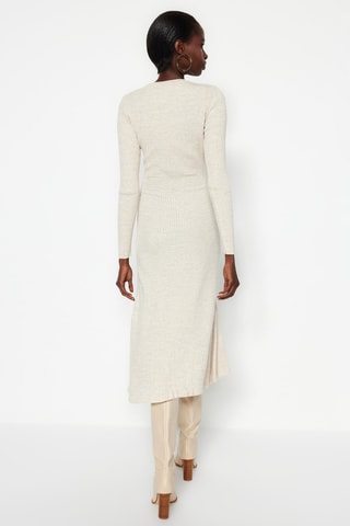 Trui-jurk Gemêleerd Beige