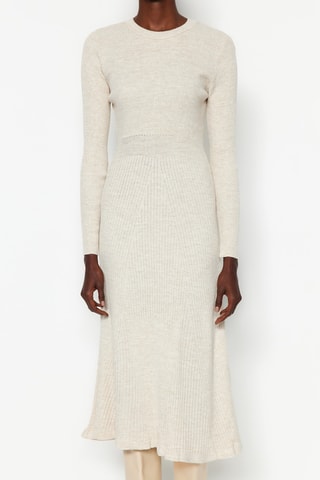 Trui-jurk Gemêleerd Beige