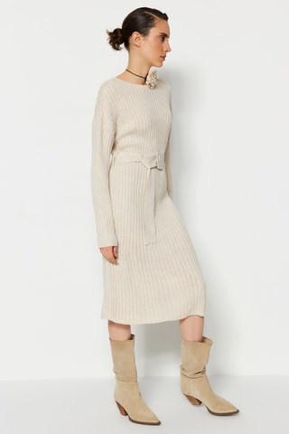 Trui-jurk Beige