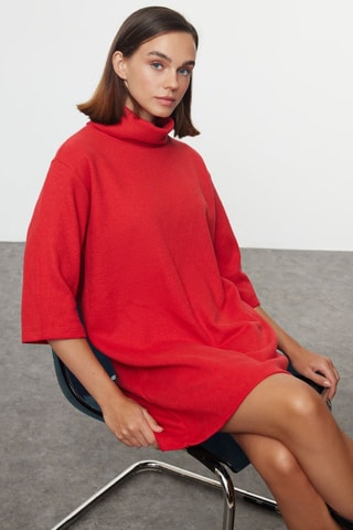 Rechte Jurk - Rood
