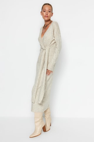 Trui-jurk Gemêleerd Beige
