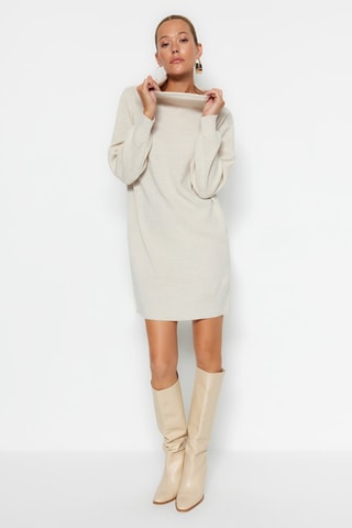 Trui-jurk Beige
