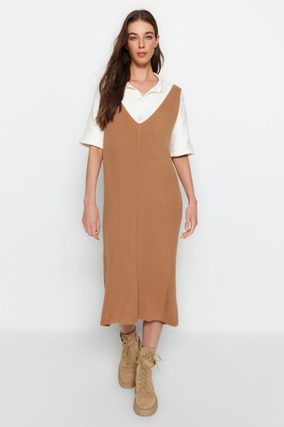 Midi-jurk Beige