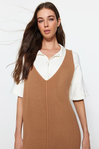 Midi-jurk Beige